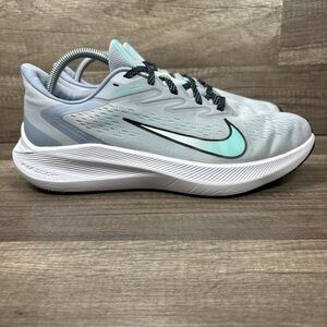 Nike Zoom Winflo 7 Gray Green Womens US Size 11 EUR 43 CJ0302-006 Running Shoes